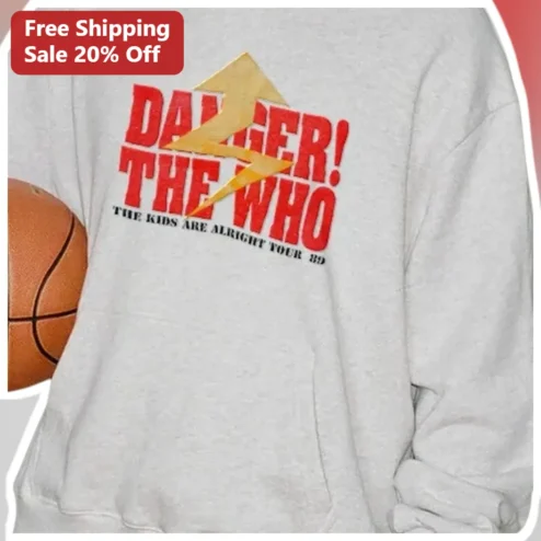 The Who Danger Kids Are Alright Tour 89 Vintage Rock Sweatshirt available at our Chicago, Illinois warehouse