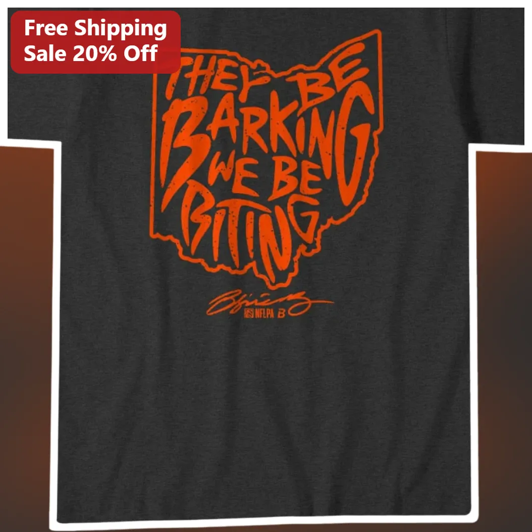 They Be Barking We Be Biting Eddie George Ohio State Buckeyes Graphic Tee