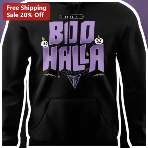 THIS IS BOO HALLA Hoodie Halloween Spooky College Greek Life Gift