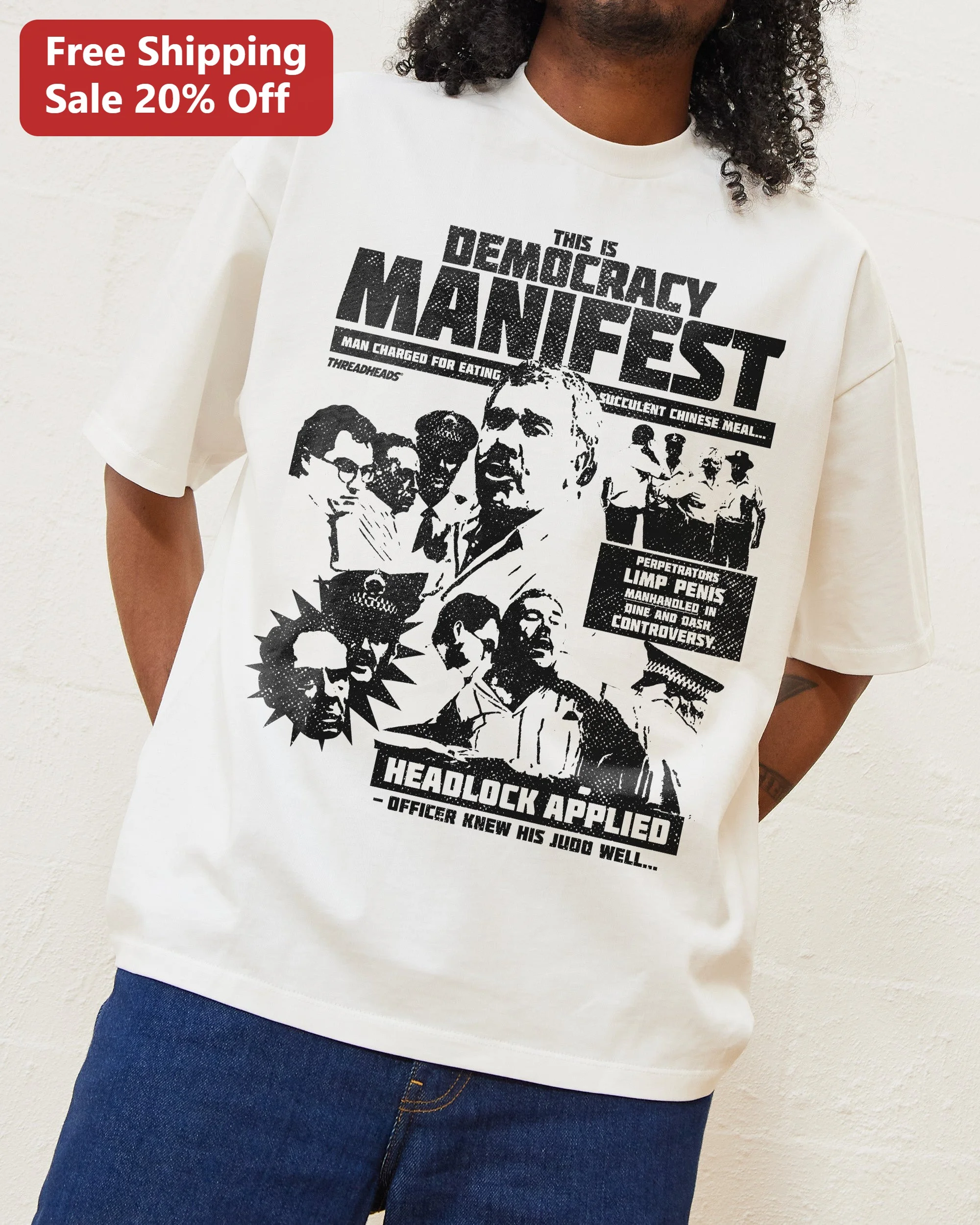 This Is Democracy Manifest Headlock Applied Punk Graphic Tee