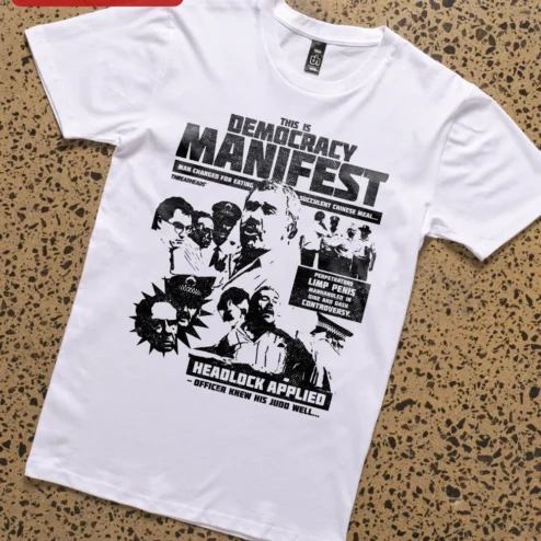 This Is Democracy Manifest Headlock Applied Richard Nixon Punk Graphic Tee