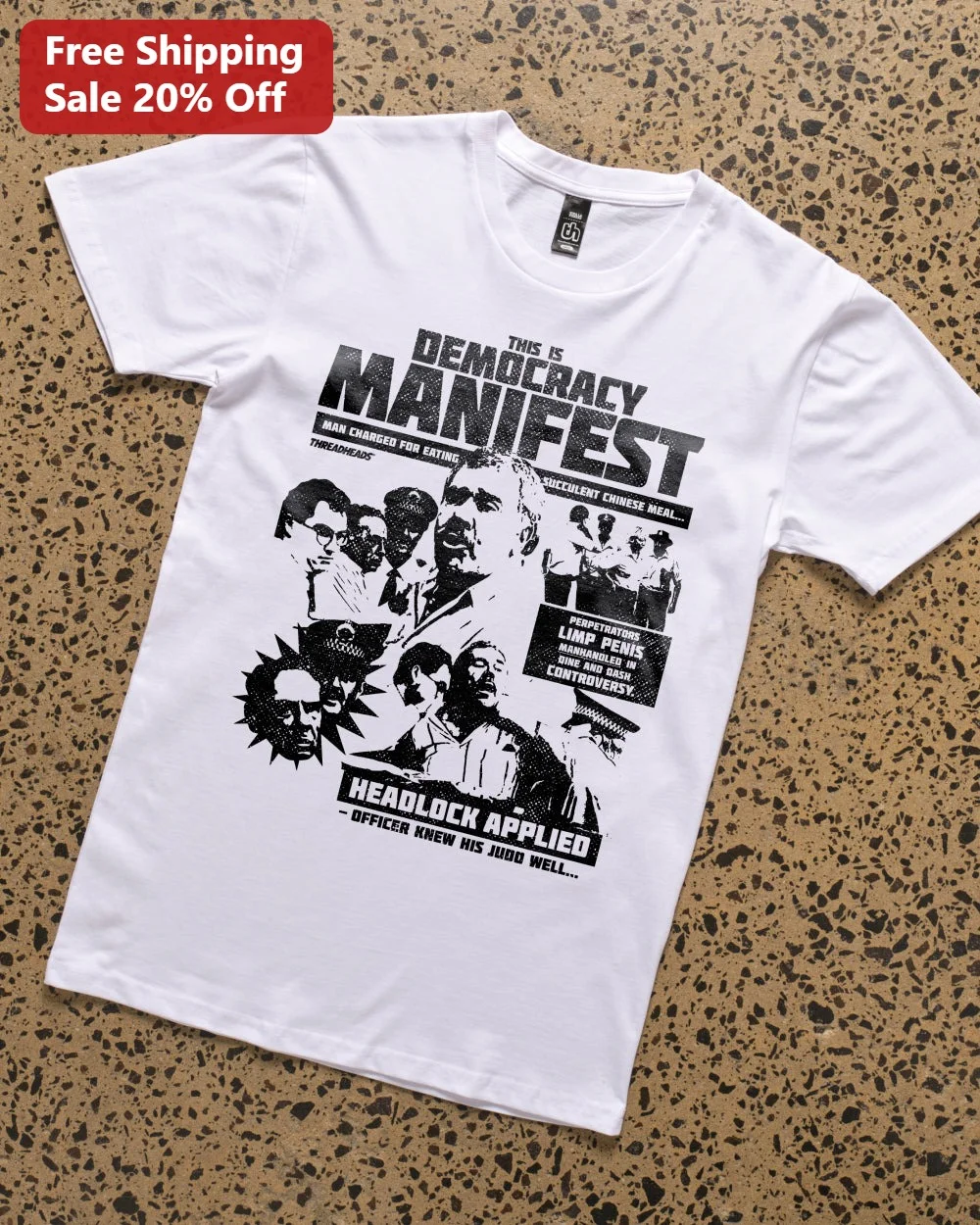 This Is Democracy Manifest Headlock Applied Richard Nixon Punk Graphic Tee