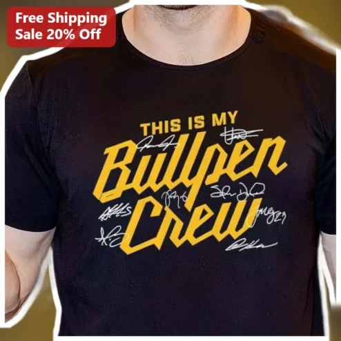 THIS IS MY Bullpen Crew Tee Baseball Relief Pitcher Coach Gift Unisex Graphic Shirt