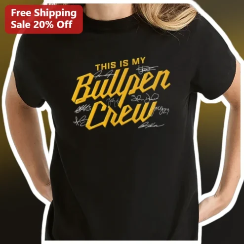 THIS IS MY Bullpen Crew Tee Baseball Relief Pitcher Gift for Coach Team Apparel