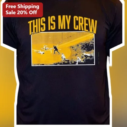 This Is My Crew Baseball Team Graphic Tee Retro Sports Apparel Gift for Players Coaches Fans