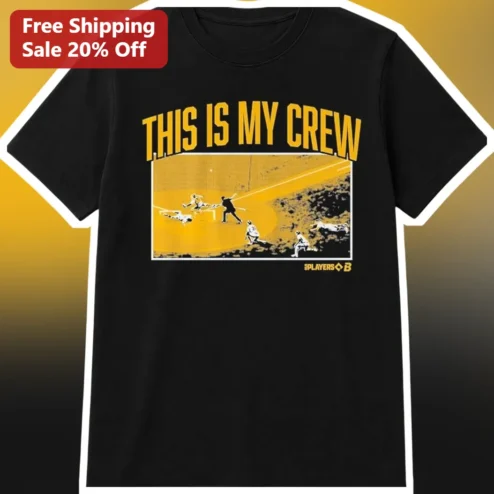 This Is My Crew Vintage Baseball Team Graphic Tee Black Cotton Shirt