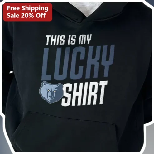 This Is My Lucky Shirt Bear Graphic Hoodie Funny Gambling Sports Gift for Men Women