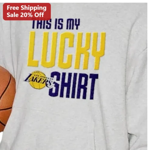 This Is My Lucky Shirt Los Angeles Lakers Tee Funny Sports Fan Gift