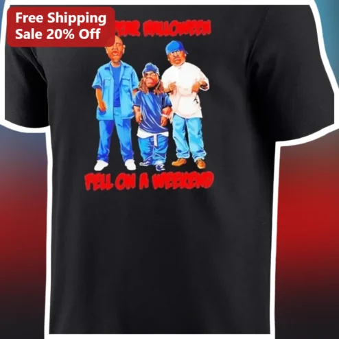 This Year Halloween Fell On A Weekend Tee Funny Medical Staff Nurse Doctor Graphic Shirt available at our Chicago, Illinois warehouse