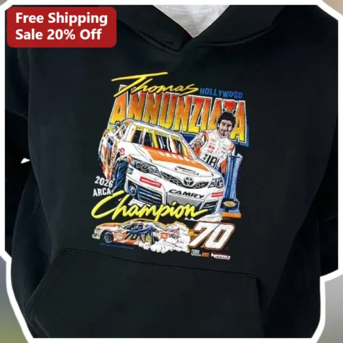Thomas Annunziata 2026 ARCA Champion Hollywood Racing Hoodie