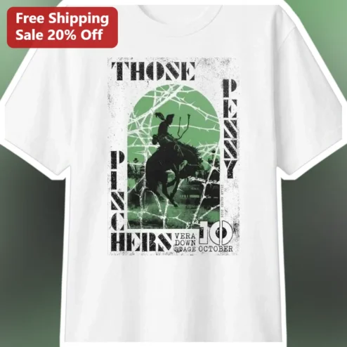 Thone Peinchers Vintage Concert Poster Graphic Tee for Men Women