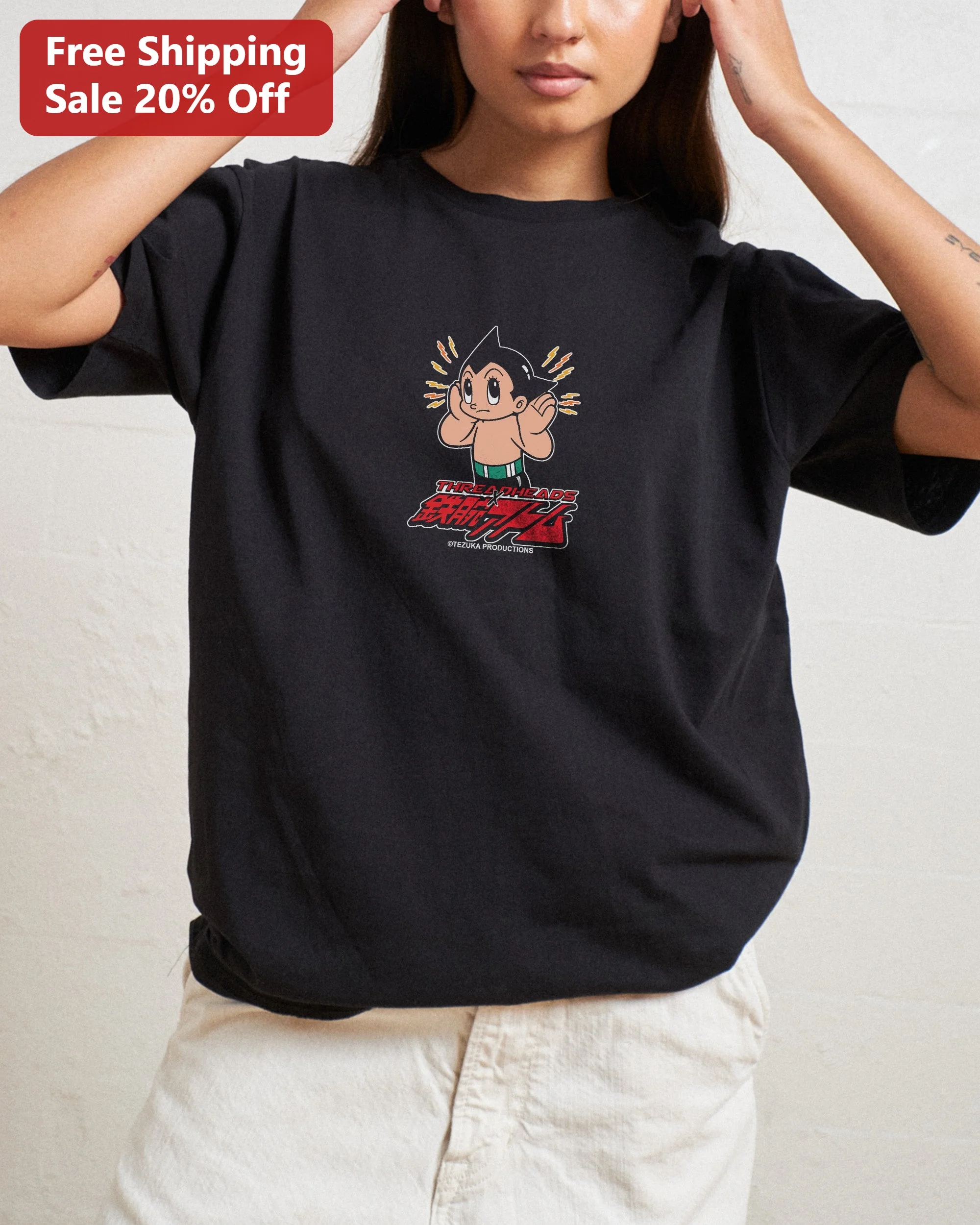 Threadheads Astro Boy Tee Retro Anime Pop Culture Graphic T-Shirt for Men Women