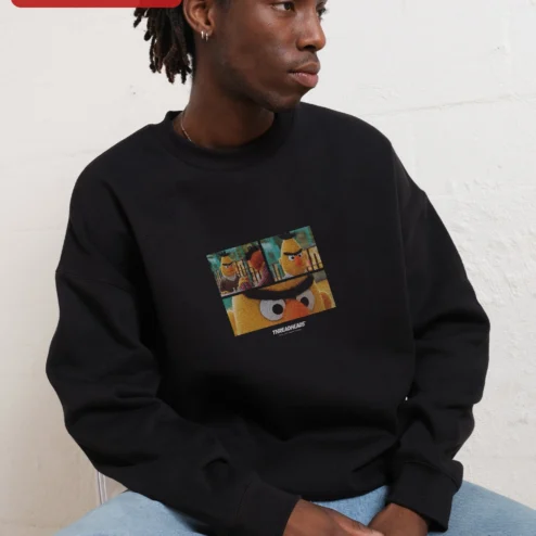 THREADHEADS Bert Angry Muppet Vintage Graphic Sweatshirt Crewneck
