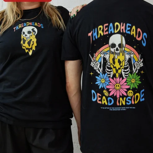Threadheads Dead Inside It Is Often In The Darkest Skies That We See The Brightest Stars Graphic Tee