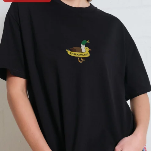 Threadheads Duck Graphic Tee Cartoon Bird Streetwear Cotton Shirt