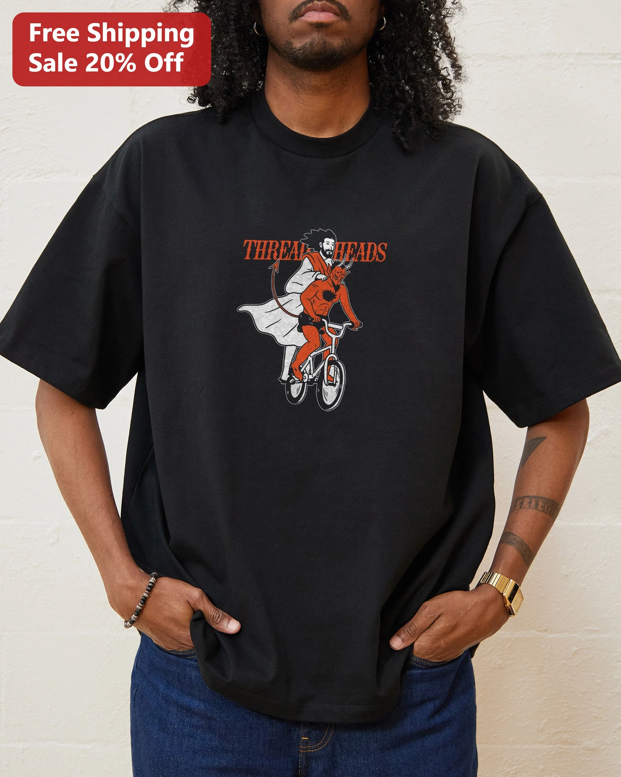 Threadheads Graphic Tee Vintage Rock Band Style Unisex Cotton Shirt