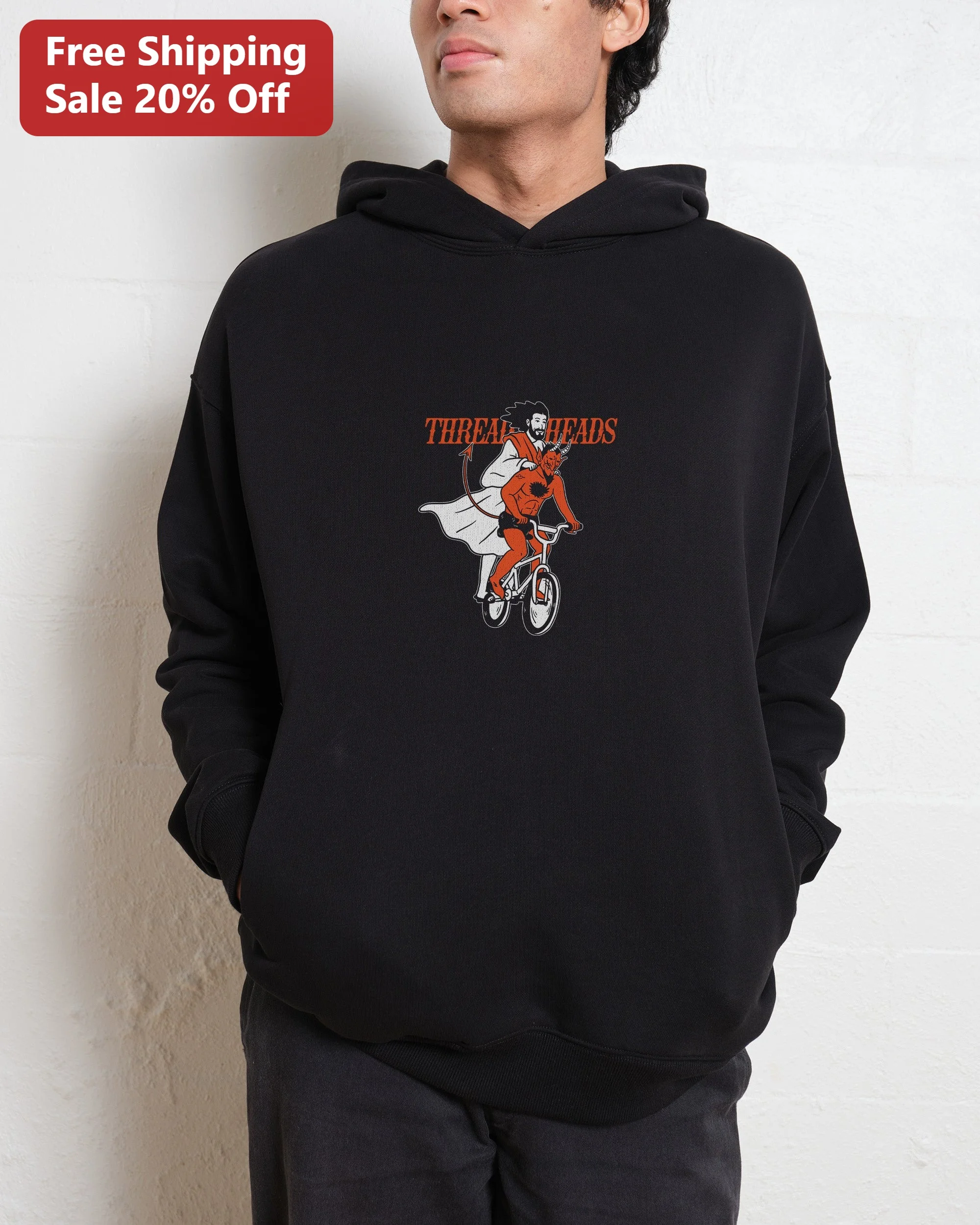 THREAL HEADS Keanu Reeves Devil Bicycle Graphic Hoodie