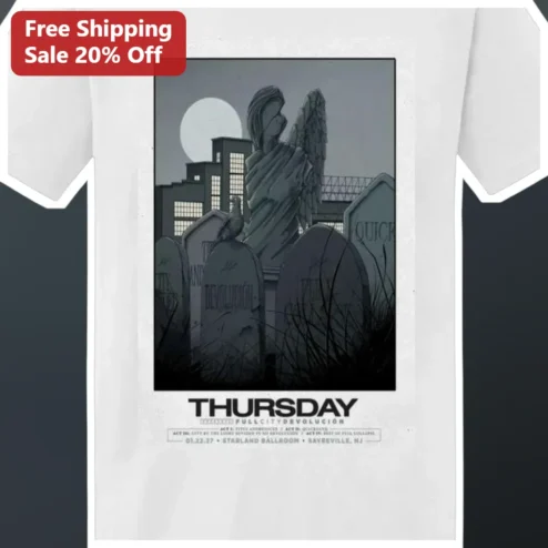 Thursday Full City Devolucion Band Tee Emo Alternative Rock Merch Graphic Shirt