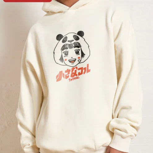 TINYKOL Hoodie Japanese Streetwear Kawaii Anime Girl Panda Costume Pullover
