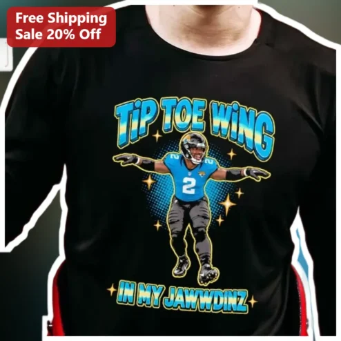 Tip Toe Wing In My Jawwdinz Funny Meme Football Player Graphic Tee