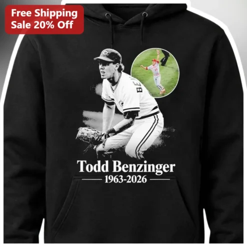 Todd Benzinger 1963-2026 Cincinnati Reds Memorial Hoodie Baseball Tribute Gift
