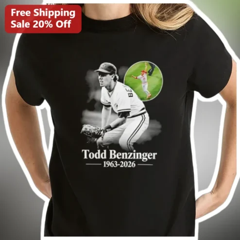 Todd Benzinger Memorial Tee Cincinnati Reds Baltimore Orioles Baseball Tribute Shirt