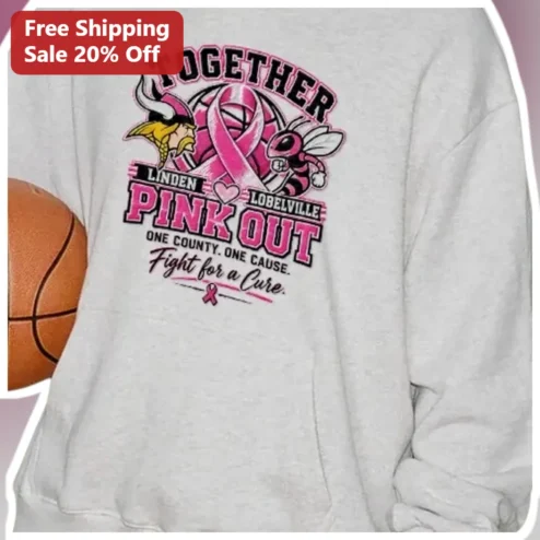 Together Pink Out Fight For A Cure Breast Cancer Awareness Sweatshirt One County One Cause