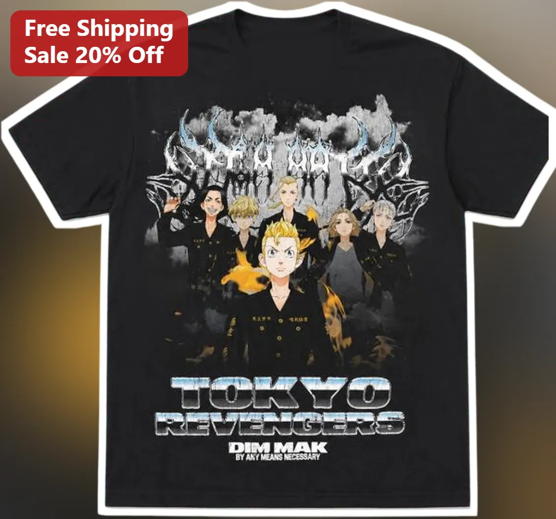 Tokyo Revengers Dim Mak By Any Means Necessary Graphic Tee Anime Merch