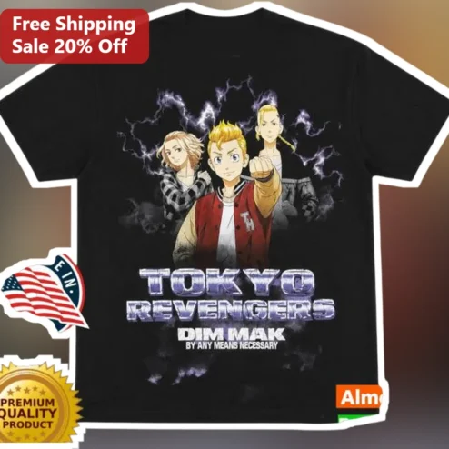 Tokyo Revengers DIM MAK By Any Means Necessary Tee Anime Streetwear Graphic Shirt