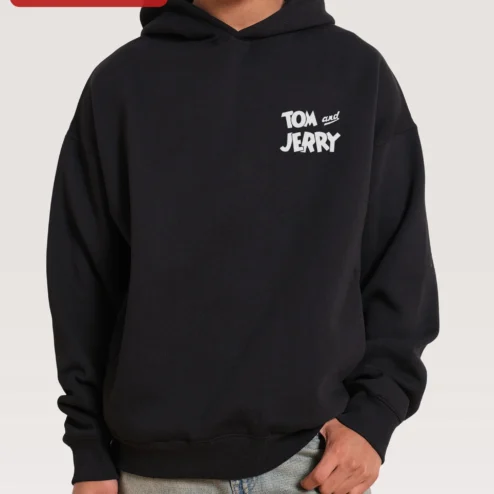 Tom and Jerry Hoodie Classic Cartoon Character Sweatshirt Retro Pop Culture Merch for Men Women