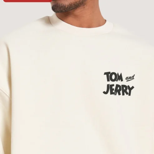 Tom and Jerry Sweatshirt Vintage Cartoon Crewneck for Women Men Gift on a hanger, ready to ship from Chicago, Illinois