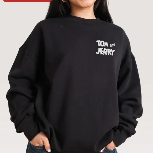Tom and Jerry Sweatshirt Vintage Cartoon Crewneck for Women Men Gift