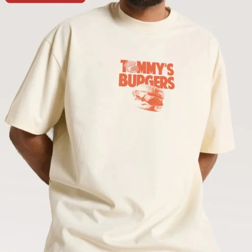 TOMMY'S BURGER Tee Retro Vintage Fast Food Graphic Shirt for Men Women