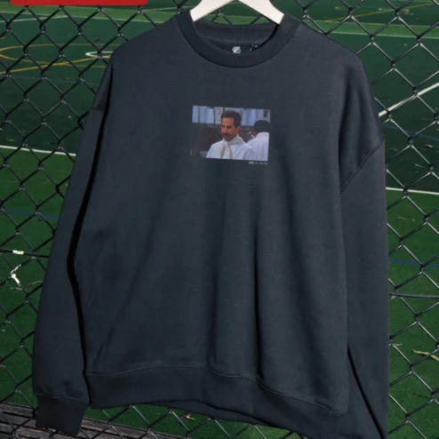 Customer in Chicago, Illinois wearing Tony Sirico Paulie Gualtieri No Soup Crewneck Sweatshirt The Sopranos Fan Gift