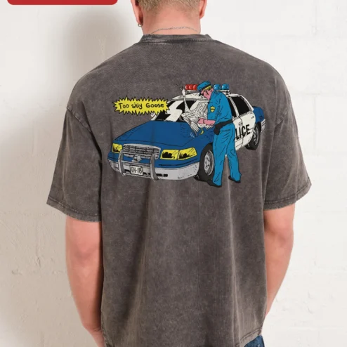 Too Silly Goose Tee Funny Pun Graphic Shirt for Men Women Gift on a hanger, ready to ship from Chicago, Illinois