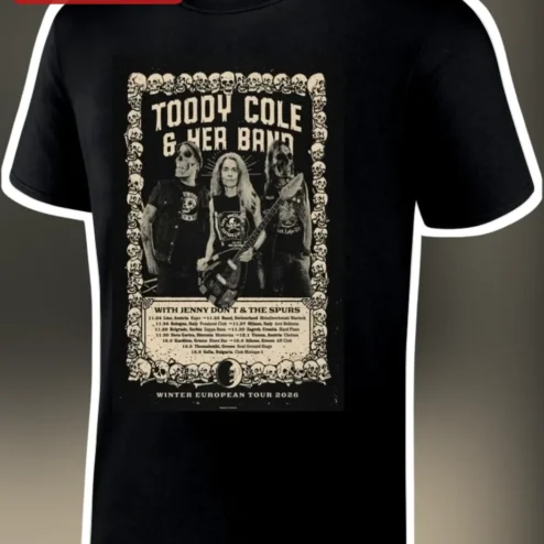 Toody Cole Her Band Vintage Punk Rock Tour Poster Graphic Tee
