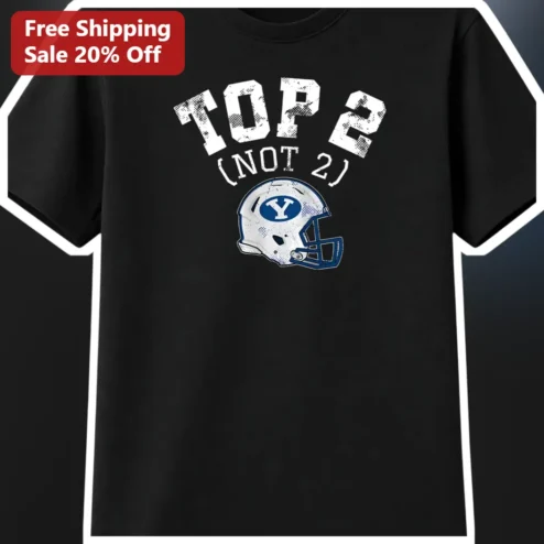 Top 2 (Not 2) BYU Cougars Vintage Football Helmet Graphic Tee