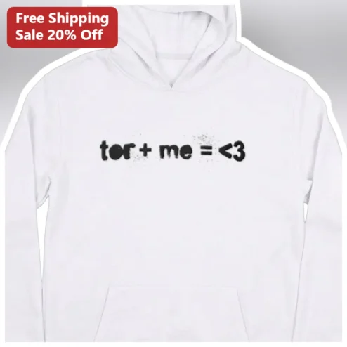 Tor Me <3 Hoodie Tor Browser Privacy Tech Humor Gift for Cybersecurity Developers Linux Users available at our Chicago, Illinois warehouse
