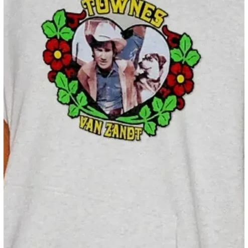 Townes Van Zandt Tee Vintage Floral Heart Country Folk Singer Gift
