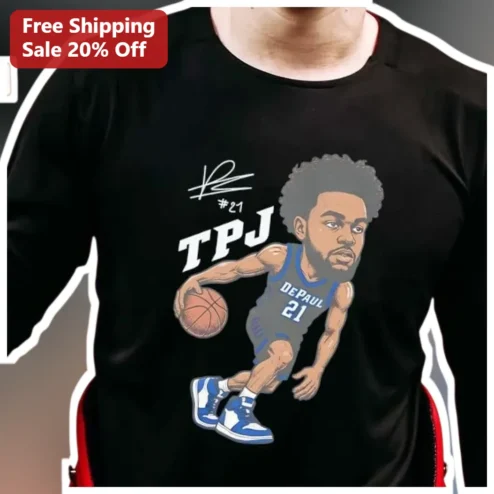 TPJ Tari Eason Basketball Caricature Signature Tee
