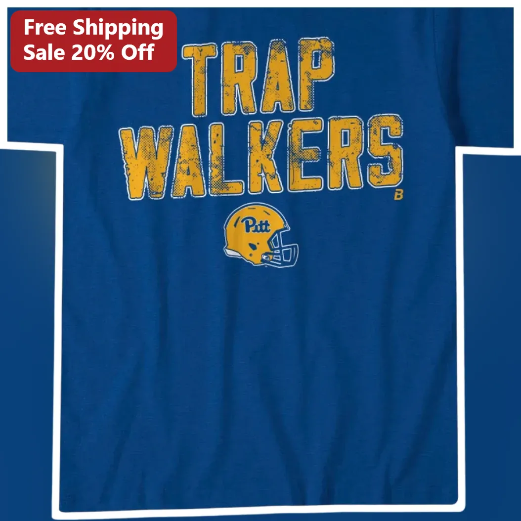 Trap Walkers Tee Vintage Pitt Panthers Football Helmet Graphic T-Shirt