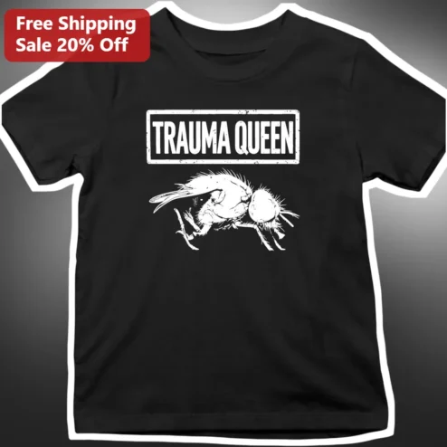 Trauma Queen Tee Dark Humor Vintage Flea Illustration Graphic Shirt