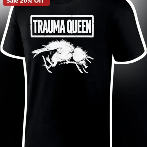Trauma Queen Tee Mental Health Awareness Gift for Nurses Therapists Dark Humor Grunge Shirt
