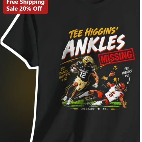 Travis Hunter Breaks Tee Higgins Ankles Missing Graphic Tee NFL Meme Shirt