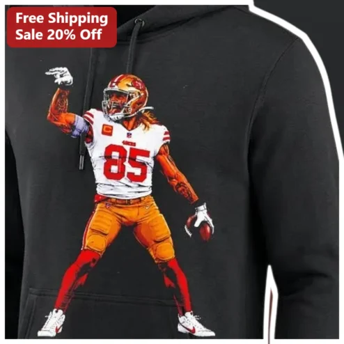 Travis Kelce Hoodie Kansas City Chiefs NFL Fan Apparel Black Pullover