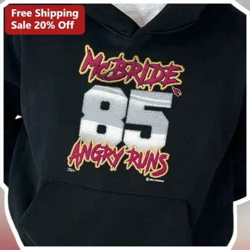 Trey McBride Angry Runs Hoodie Arizona Cardinals NFL Fan Gear Black Pullover