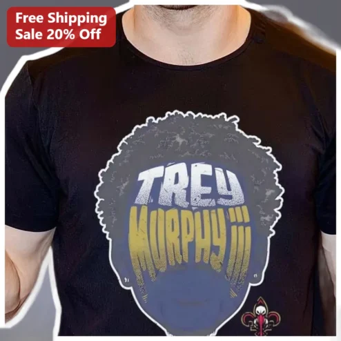 Trey Murphy III New Orleans Basketball Player Silhouette Graphic Tee available at our Chicago, Illinois warehouse
