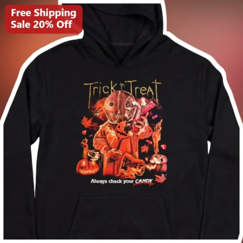 Trick 'r Treat Always Check Your Candy Hoodie Sam Horror Halloween Merch