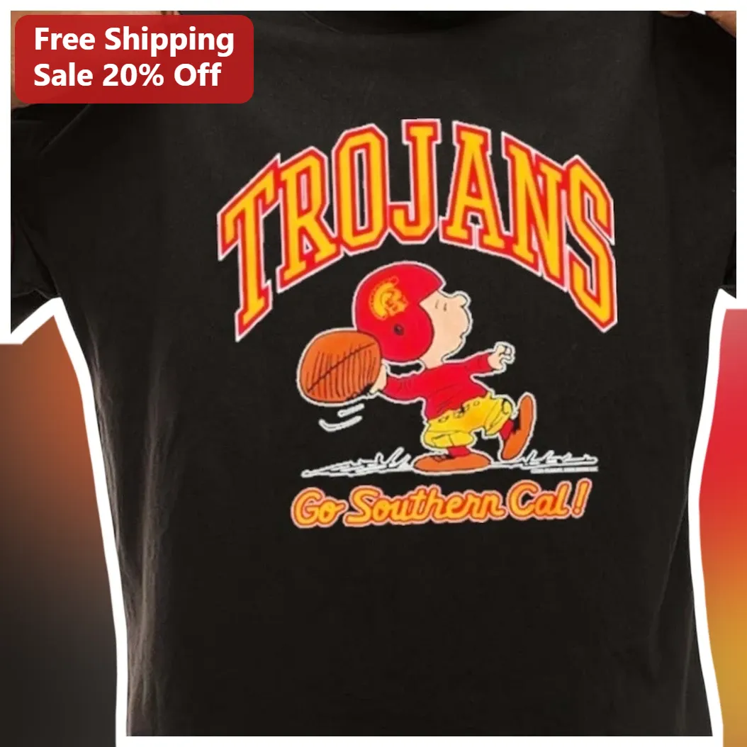 Trojans Go Southern Cal Charlie Brown Vintage USC Football Tee