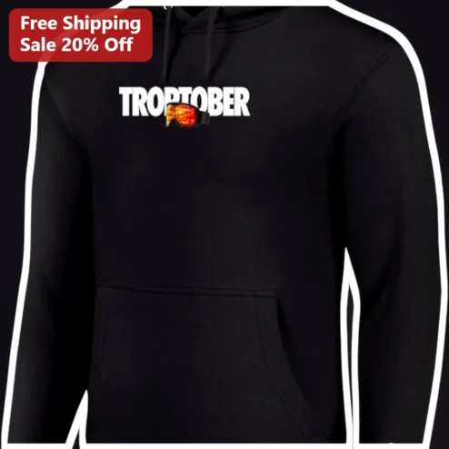 TROPTOBER Hoodie Funny Ski Goggle Graphic Pullover for Winter Sports Enthusiasts